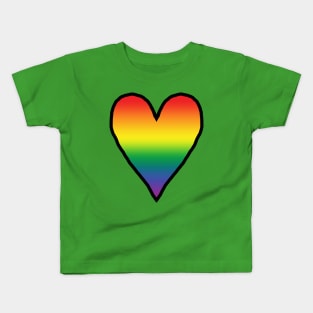 Heart Pride Gradient Valentines Day Kids T-Shirt